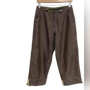 GAP Brown Green Capri Sporty Pants Shorts Relaxed Athletic Athleisure Workout